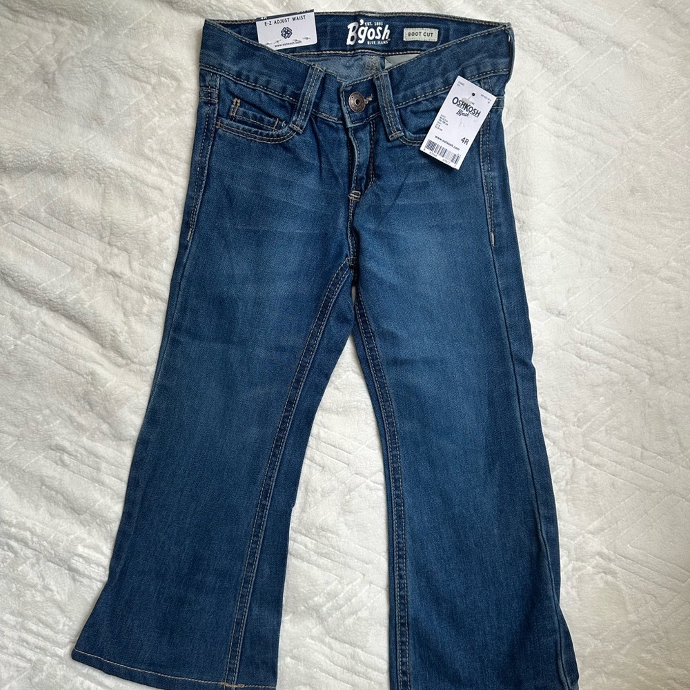 NWT Girls oshkosh boot cut denim jeans size 4 Regular